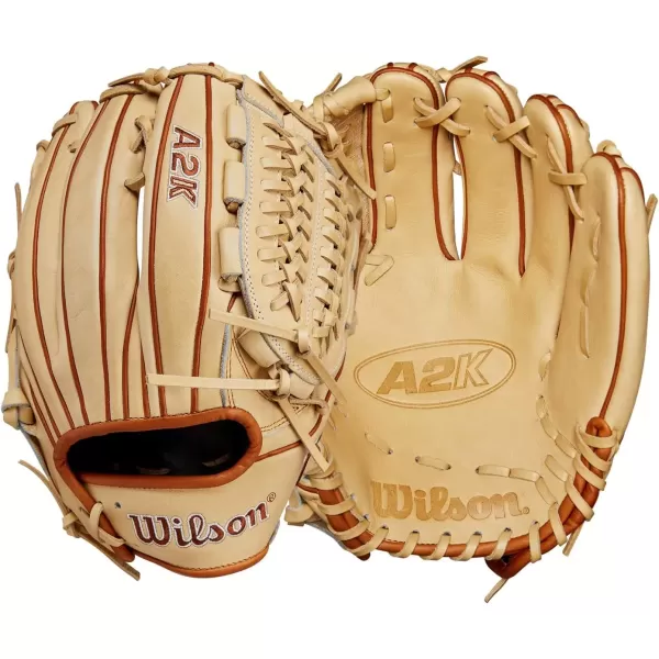 imageWilson A2K Pitchers Baseball Gloves  1175quot and 12quotBlondeSaddle Tan