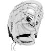 imageWILSON 2024 A1000 1620 125 Fastpitch Softball First Base Mitt  BlackWhiteSilverLeft Hand Throw