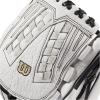 imageWilson 2022 A1000 V125 125quot Fastpitch Outfield Glove  Right Hand Throw BlackWhite Metallic Gold