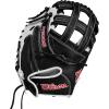 imageWilson 2024 A1000 CM33 33 Fastpitch Softball Catchers Mitt  WhiteBlackRed Right Hand Throw