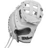 imageWilson Fall 2024 A1000 CM33 33 Fastpitch Softball Catchers Mitt  WhiteGrey Right Hand Throw