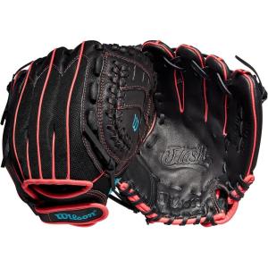 imageWILSON 2022 Flash Fastpitch Softball Glove SeriesBlackPinkTropical Blue