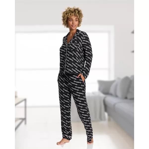 imagebebe Womens Pajama Sets  PJ Set for Women  Pajamas for Women Logo  Long Sleeve Pajama Set for WomenBlack Beauty