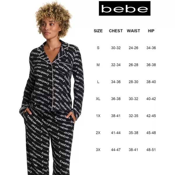 imagebebe Womens Pajama Sets  PJ Set for Women  Pajamas for Women Logo  Long Sleeve Pajama Set for WomenBlack Beauty