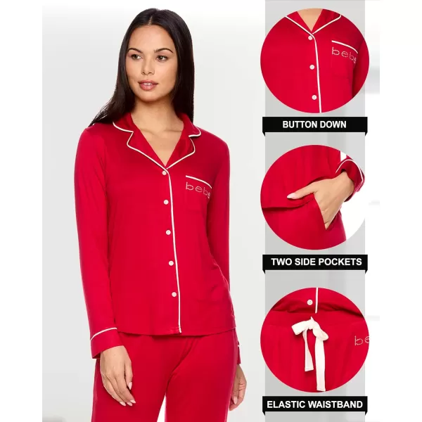 imagebebe Womens Pajama Sets  PJ Set for Women  Pajamas for Women Logo  Long Sleeve Pajama Set for WomenCabernet