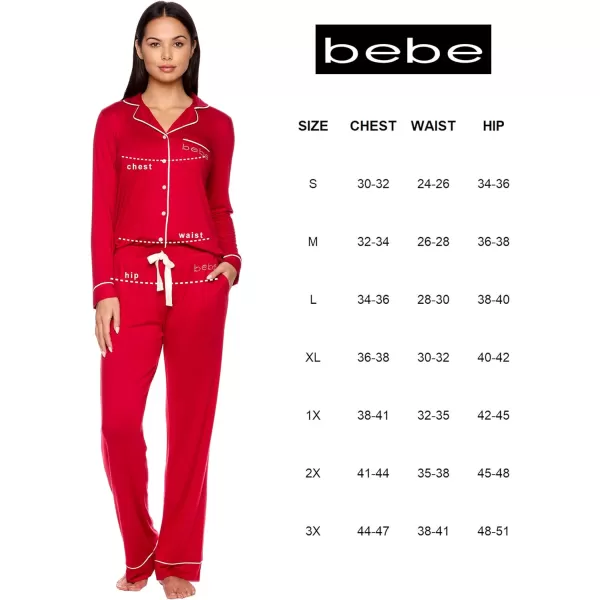 imagebebe Womens Pajama Sets  PJ Set for Women  Pajamas for Women Logo  Long Sleeve Pajama Set for WomenCabernet