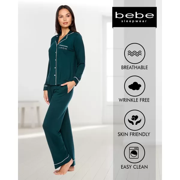 imagebebe Womens Pajama Sets  PJ Set for Women  Pajamas for Women Logo  Long Sleeve Pajama Set for WomenDeep Teal