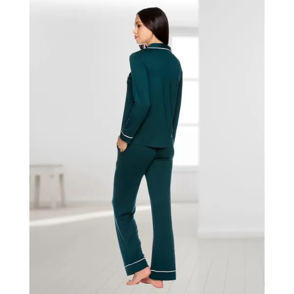 imagebebe Womens Pajama Sets  PJ Set for Women  Pajamas for Women Logo  Long Sleeve Pajama Set for WomenDeep Teal