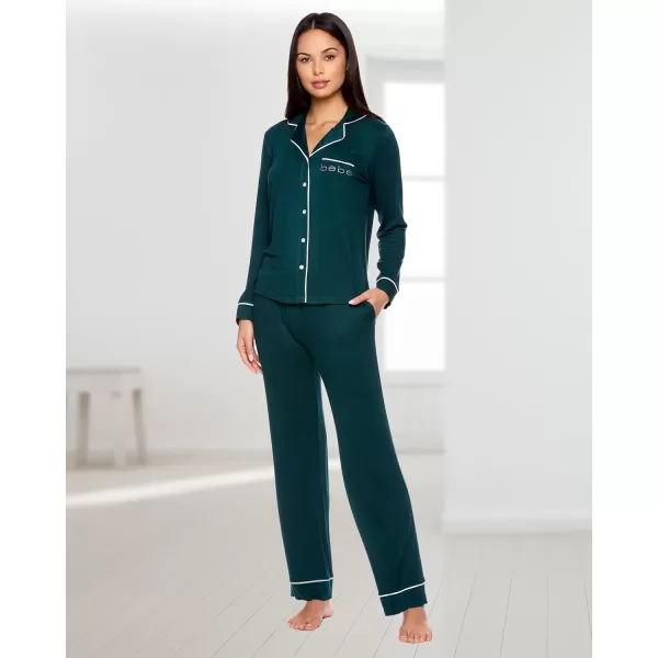 imagebebe Womens Pajama Sets  PJ Set for Women  Pajamas for Women Logo  Long Sleeve Pajama Set for WomenDeep Teal