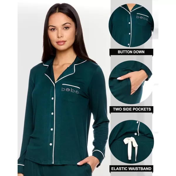 imagebebe Womens Pajama Sets  PJ Set for Women  Pajamas for Women Logo  Long Sleeve Pajama Set for WomenDeep Teal