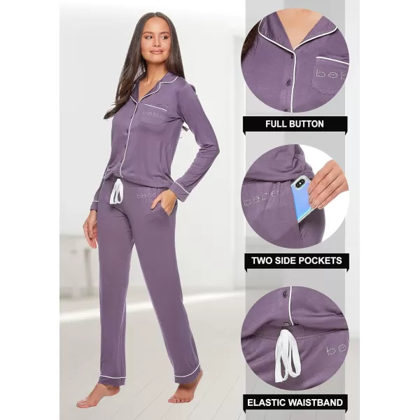 imagebebe Womens Pajama Sets  PJ Set for Women  Pajamas for Women Logo  Long Sleeve Pajama Set for WomenMidnight Lavender