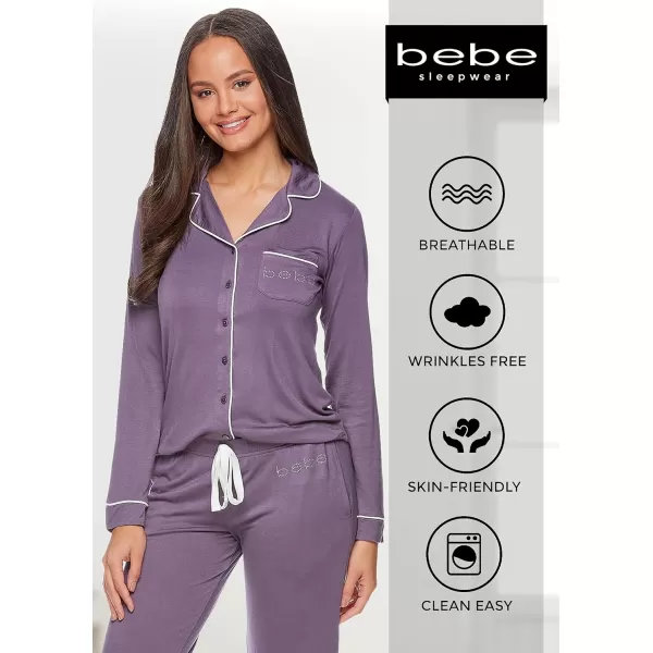 imagebebe Womens Pajama Sets  PJ Set for Women  Pajamas for Women Logo  Long Sleeve Pajama Set for WomenMidnight Lavender