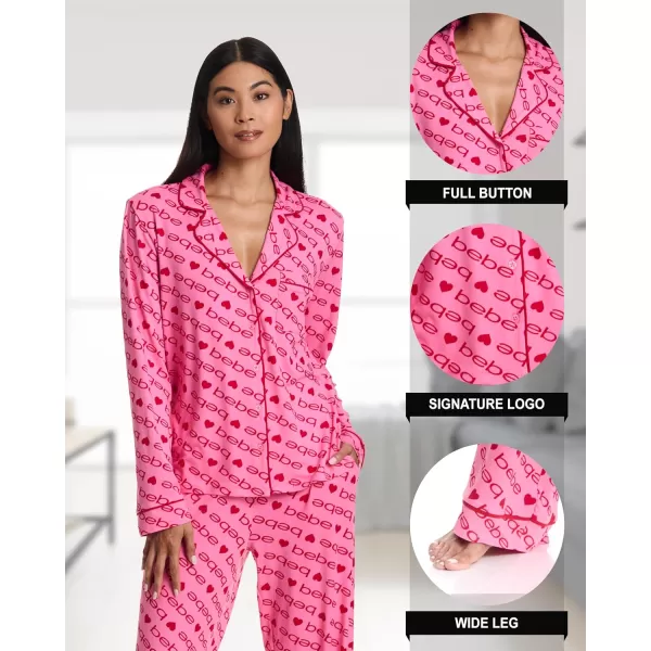 imagebebe Womens Pajama Sets  PJ Set for Women  Pajamas for Women Logo  Long Sleeve Pajama Set for WomenPretty in Pink