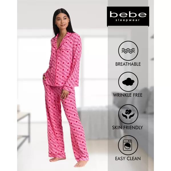 imagebebe Womens Pajama Sets  PJ Set for Women  Pajamas for Women Logo  Long Sleeve Pajama Set for WomenPretty in Pink