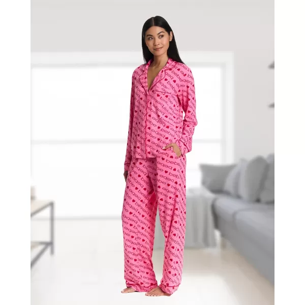 imagebebe Womens Pajama Sets  PJ Set for Women  Pajamas for Women Logo  Long Sleeve Pajama Set for WomenPretty in Pink