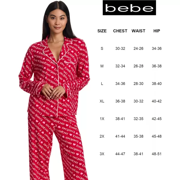 imagebebe Womens Pajama Sets  PJ Set for Women  Pajamas for Women Logo  Long Sleeve Pajama Set for WomenRed