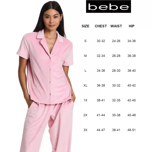 imagebebe Debossed Velour Pajamas for Women Pink or Red Pajama Set Velour Set for Lounge and Sleep Mom Gifts and Ladies GiftsRose Shadow 1