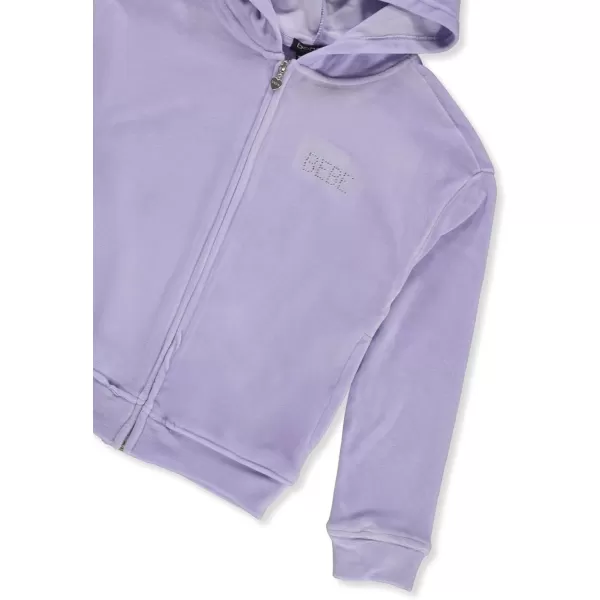 imagebebe Girls 2Piece Velour Joggers Set OutfitLavender