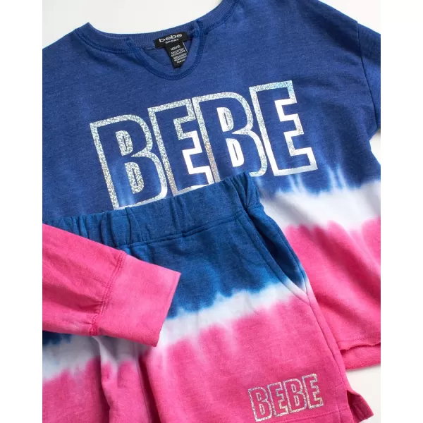 imagebebe Girls Shorts Set  2 Piece French Terry VNeck Sweatshirt and Sweat Shorts 712Dazzling Blue