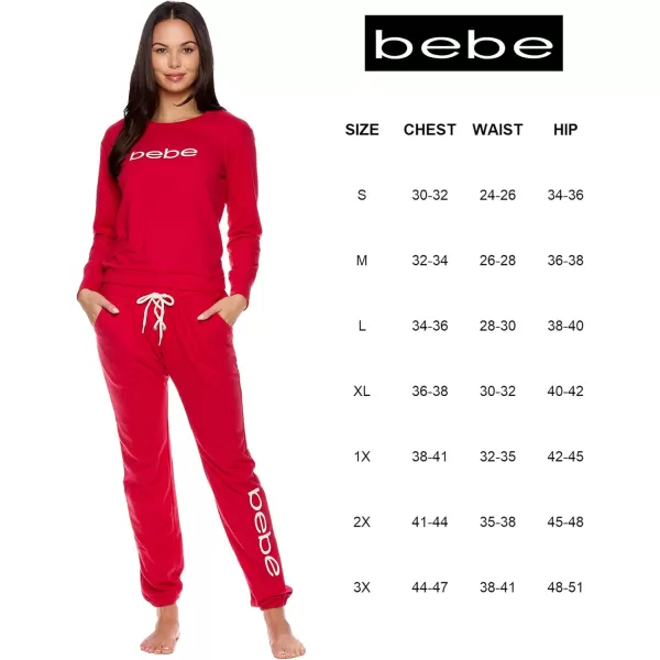 imagebebe Womens Pajama Sets  French Terry Pajamas for Women with LS Pullover Top and PJ Pants  Sleepwear for WomenCabernet