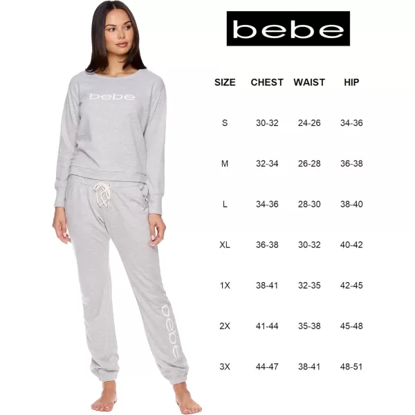 imagebebe Womens Pajama Sets  French Terry Pajamas for Women with LS Pullover Top and PJ Pants  Sleepwear for WomenHeather Grey W Pockets