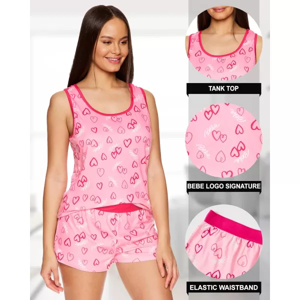 imagebebe Womens SleepLounge Top With Pajama Shorts Sleepwear SetLight Pink