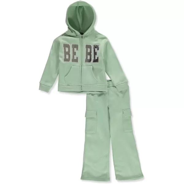 imagebebe Girls 2Piece Hoodie Pants Set OutfitOlive