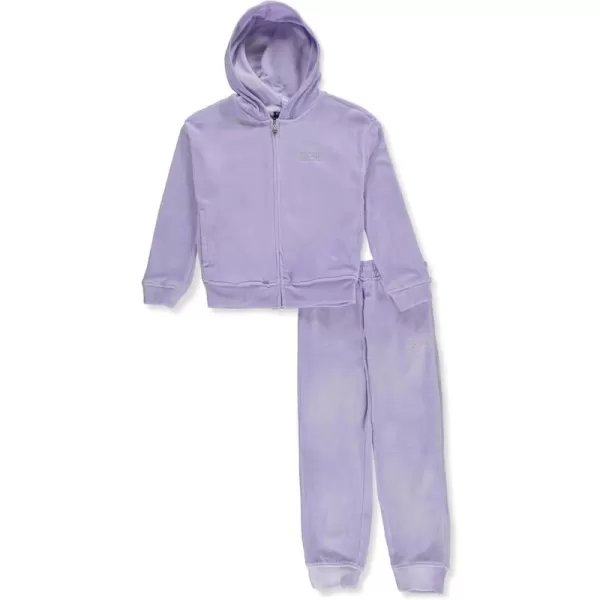 imagebebe Girls 2Piece Velour Joggers Set OutfitLavender