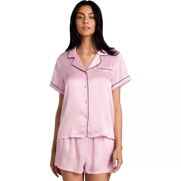 imagebebe Short Sleeve Pajama Set for Women PJ Set for Women Cute Womens Pajama Set with Shorts Button Up Lounge SetsLightpink 1