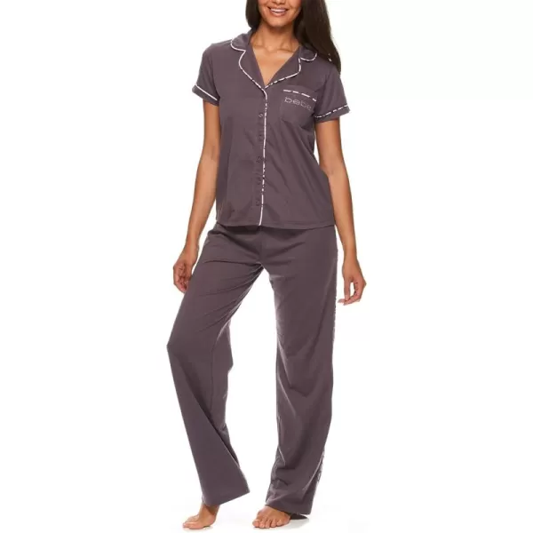 imagebebe Womens Button down Shirt and Pajama Pants Lounge Sleep SetMidnight Lavender