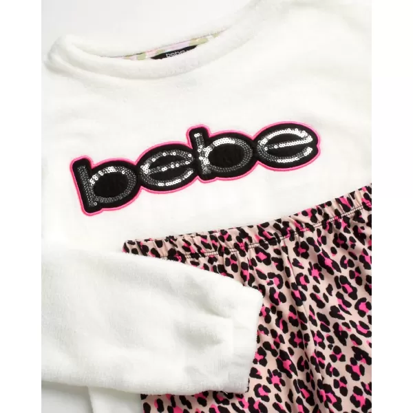 imagebebe Girls Legging Set  2 Piece Sherpa Hoodie Complete Outfit Clothing Set 414Rose Animal