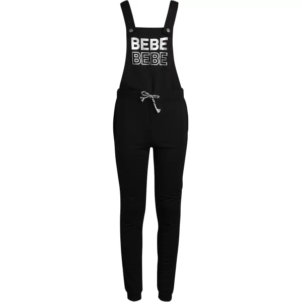 imagebebe Girls Overalls  Short Sleeve TShirt and Jogger Sweatpants 2Piece Romper JumpsuitBlack Logo