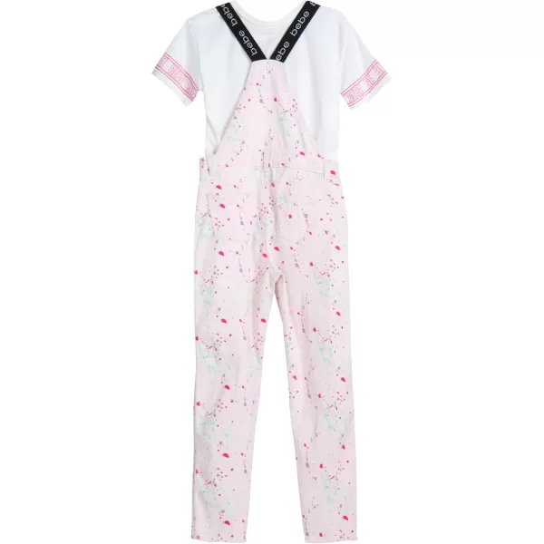 imagebebe Girls Overalls  Short Sleeve TShirt and Jogger Sweatpants 2Piece Romper JumpsuitPink