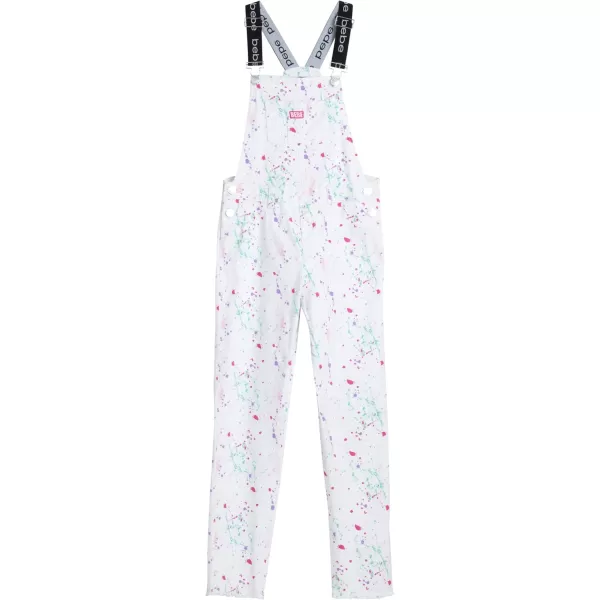 imagebebe Girls Overalls  Short Sleeve TShirt and Jogger Sweatpants 2Piece Romper JumpsuitWhite