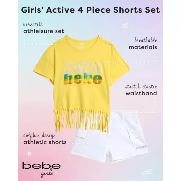 imagebebe Girls Shorts Set  2 Piece Casual Finge TShirt and Denim Cargo Shorts  Summer Graphic Top and Shorts Outfit Set 712WhiteLemon