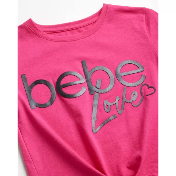 imagebebe Girls Shorts Set  2 Piece Short Sleeve Performance TShirt and Shorts Size 412PinkLove