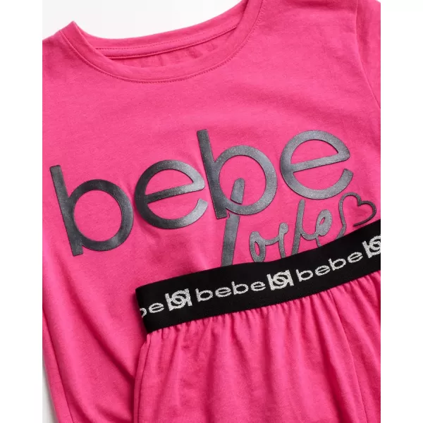 imagebebe Girls Shorts Set  2 Piece Short Sleeve Performance TShirt and Shorts Size 412PinkLove