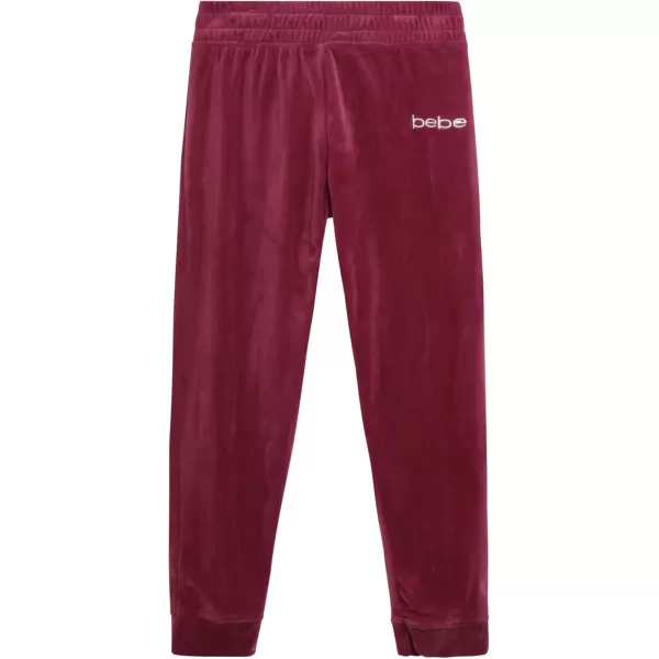 imagebebe Girls Sweatsuit Set  2 Piece Velour Zip Sweatshirt and Jogger Sweatpants  Youth Tracksuit Set for Girls 712Muted Berry