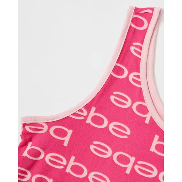 imagebebe Womens 2 Piece Pajama Set Bold Print Tank Top and Pajama Shorts Lounge Sleep SetFuchsia