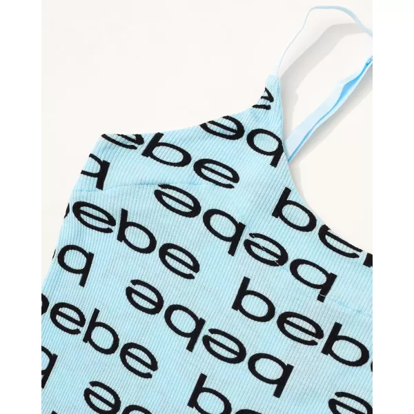 imagebebe Womens 2 Piece Pajama Set Bold Print Tank Top and Pajama Shorts Lounge Sleep SetLight Blue