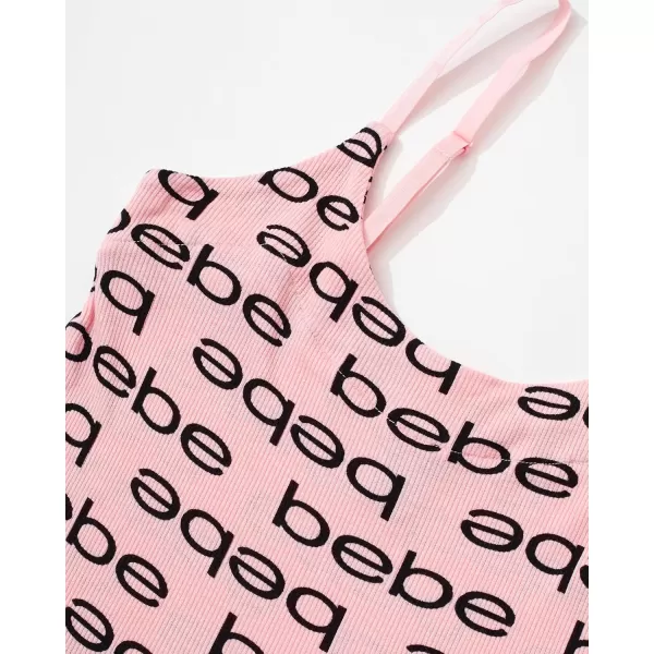 imagebebe Womens 2 Piece Pajama Set Bold Print Tank Top and Pajama Shorts Lounge Sleep SetLight Pink 1