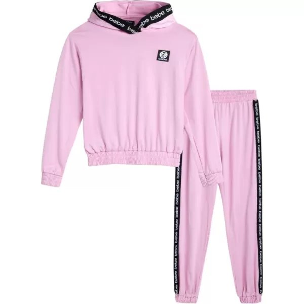 imagebebe Girls Jogger Set  2 Piece Yummy Fleece Hoodie Sweatsuit Kids Clothing Set Size 716Bleached Mauve