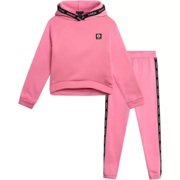 imagebebe Girls Jogger Set  2 Piece Yummy Fleece Hoodie Sweatsuit Kids Clothing Set Size 716Sea Pinki