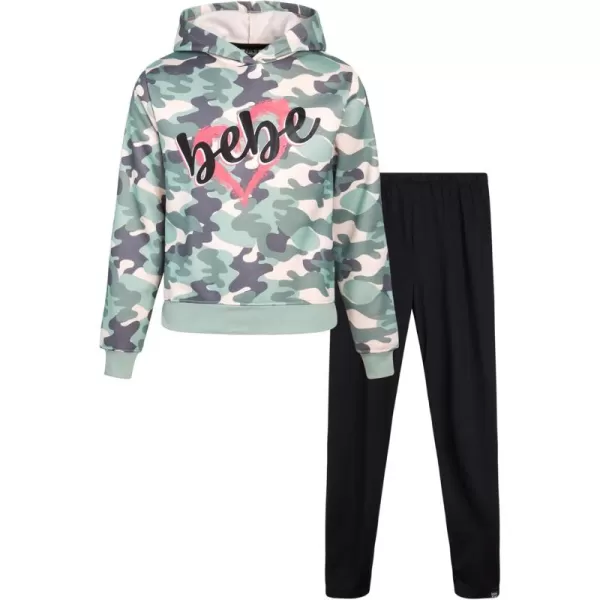 imagebebe Girls Legging Set  2 Piece Yummy Fleece Hoodie Sweatsuit Kids Clothing Set Size 716Blush Camo