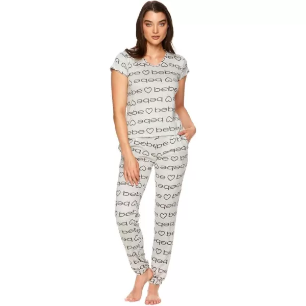 imagebebe Pajama Sets for Women 2 Piece with Tee and Pajama Pants Womens PJs Sets Womens Sleepwear Ladies Pajamas SetsHeather Grey 24