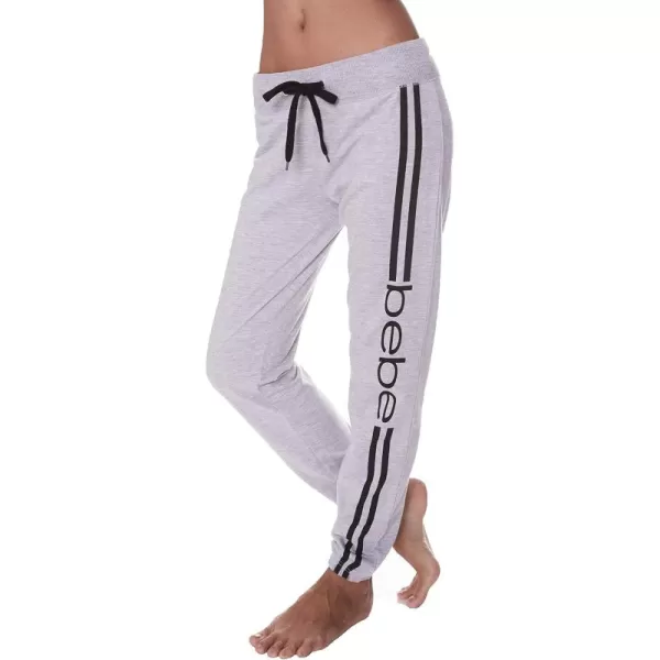 imagebebe Womens Sweatpants Joggers French Terry Lounge Pants with Gathered Cuffs Logo Pajama Pants for WomenHeather Grey