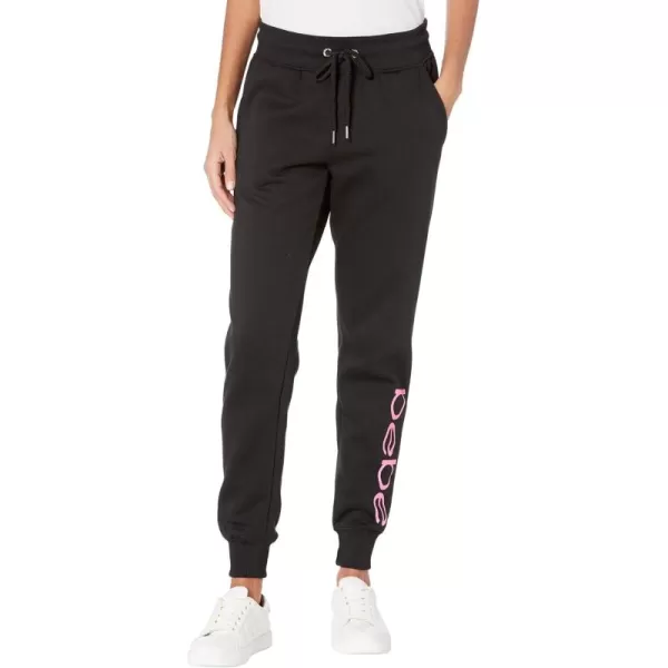 imagebebe mens Logo Joggers With PocketBlackPink Sorbet