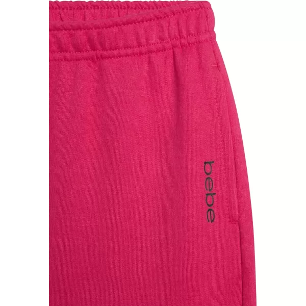 imagebebe Girls Wide Leg Sweatpants French Terry Girls Sweatpants with Pockets Baggy Pants for GirlsRasperry