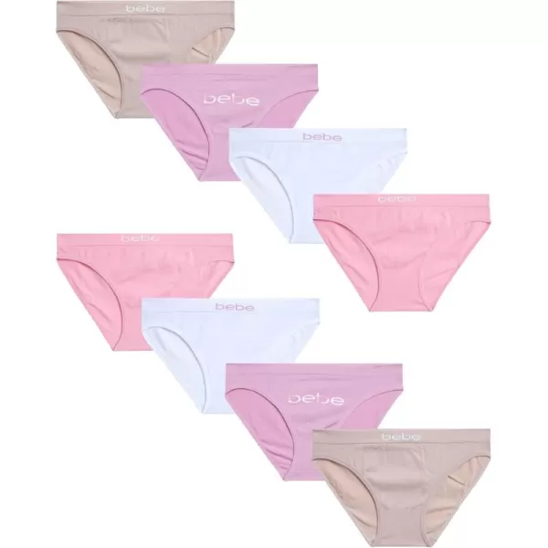 imagebebe Girls Underwear  8 Pack Seamless Microfiber Bikini Panties SLMauve Mist