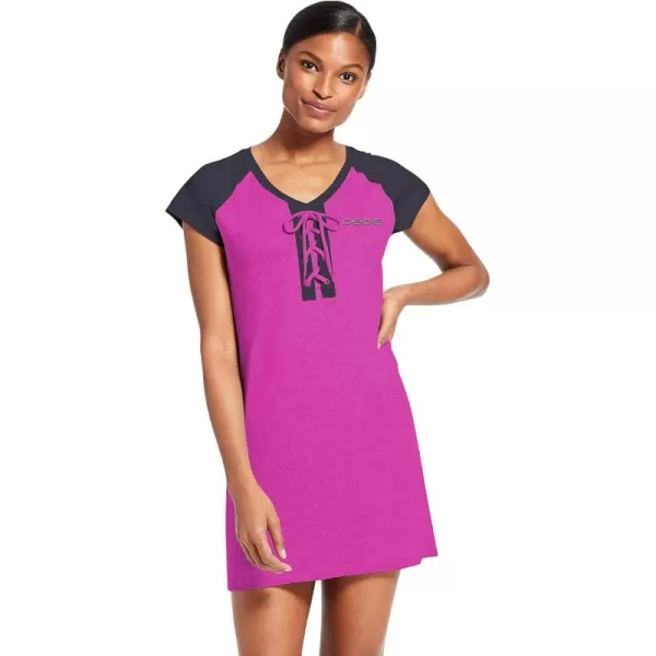 imagebebe Womens Nightgown Lounge Pajama Dorm Sleepwear shirtRose Violet